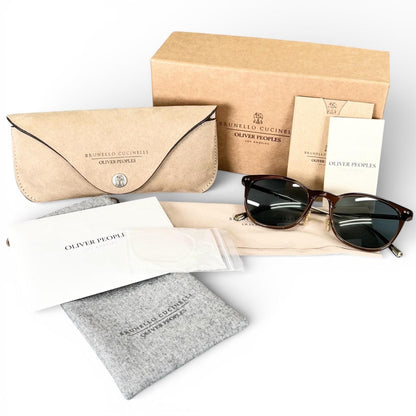 Brunello Cucinelli Oliver Peoples Sunglasses Clear Brown Antique Gold Box — view 2