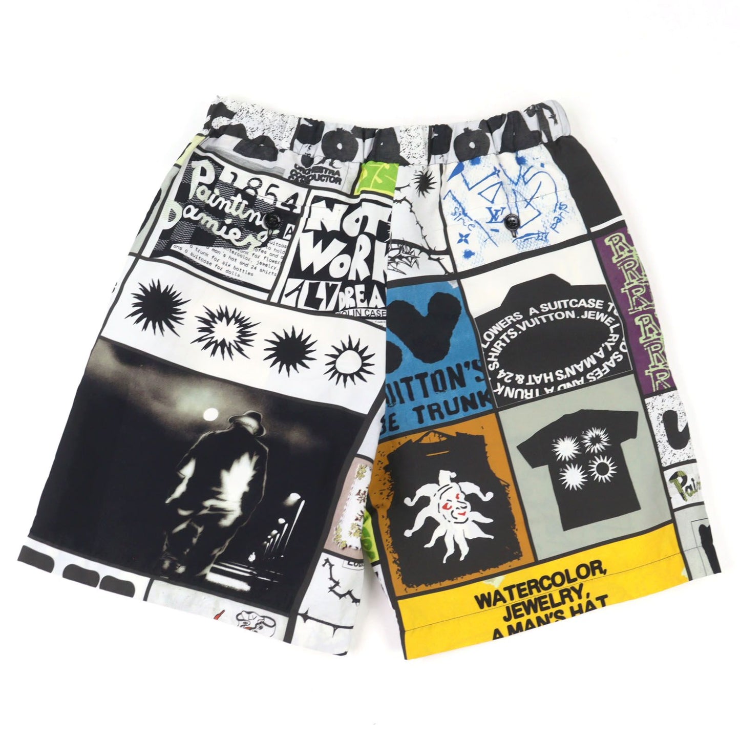 Louis Vuitton Silk 45% Logo Print LV Fanzine Pants Multicolor All Over Pattern — view 3