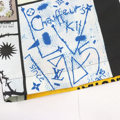 Louis Vuitton Silk 45% Logo Print LV Fanzine Pants Multicolor All Over Pattern — view 5