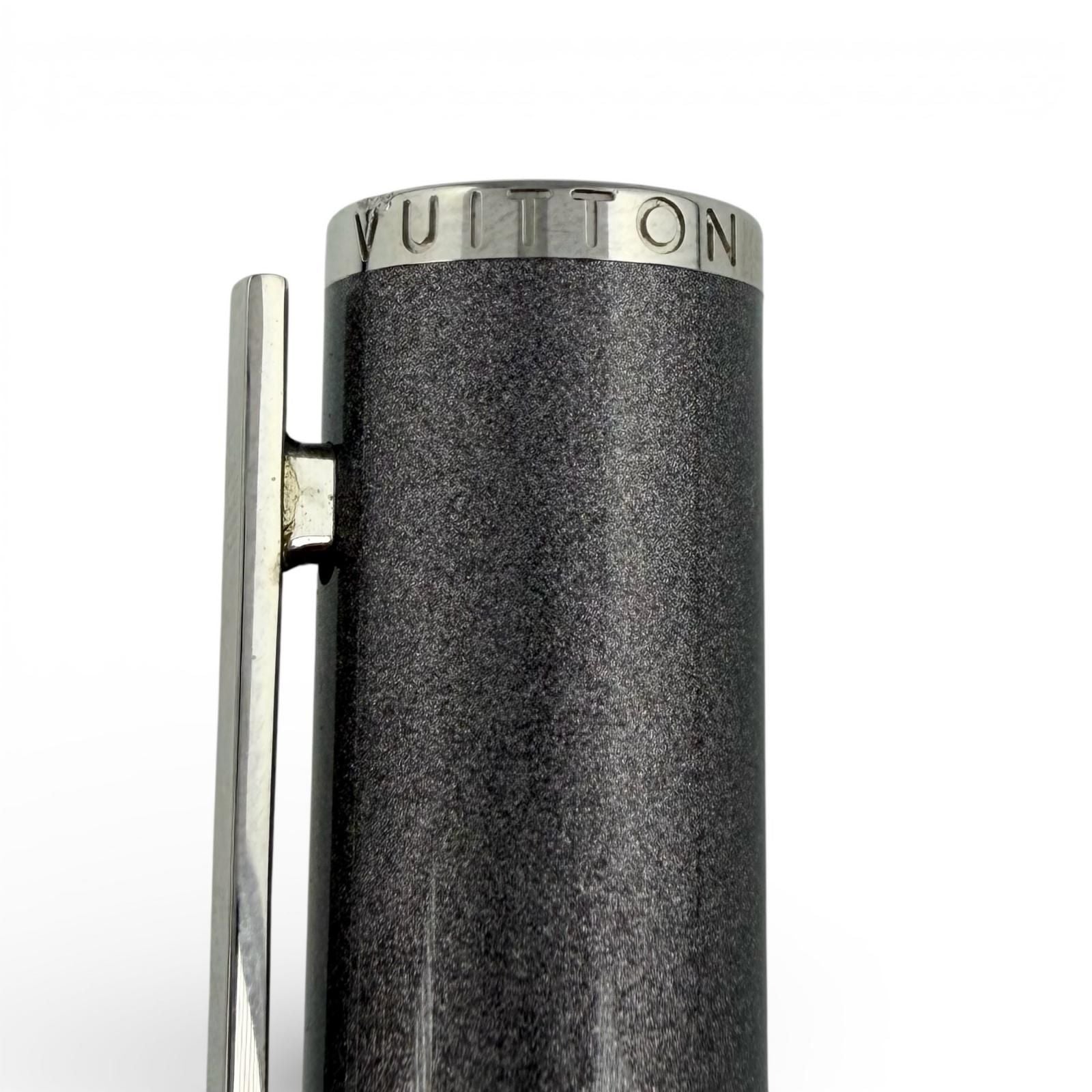 Louis Vuitton Jet Ligne NIB 18k M NIB Fountain Pen Metallic Gray Silver — view 7