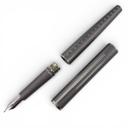 Louis Vuitton Jet Ligne NIB 18k M NIB Fountain Pen Metallic Gray Silver — view 2