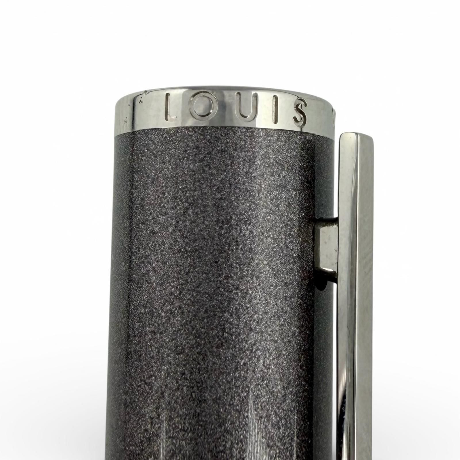 Louis Vuitton Jet Ligne NIB 18k M NIB Fountain Pen Metallic Gray Silver — view 6