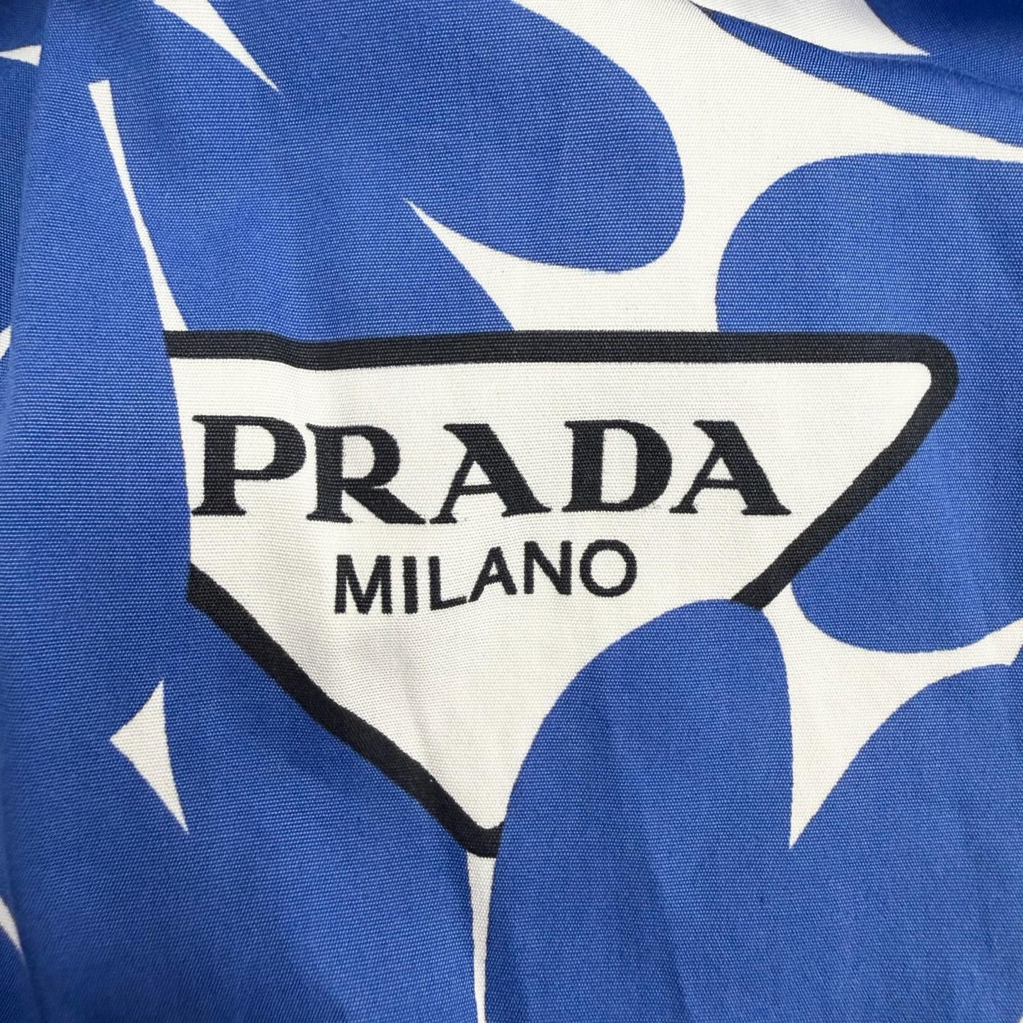 Prada Cotton 100% Floral Pattern Allover No Suri Dress Blue White 36 — view 6