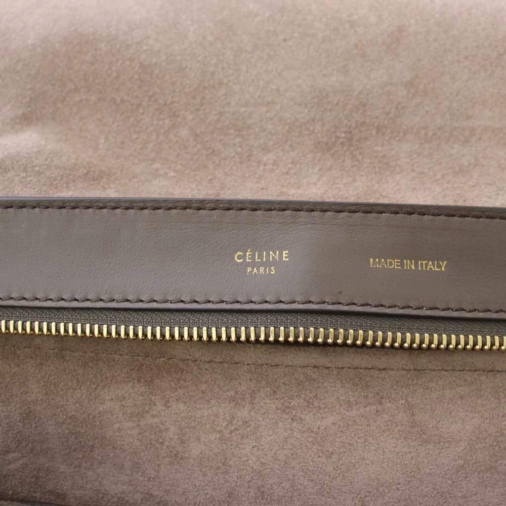 Celine Trapeze 2-Way Shoulder Bag Leather Red Gray JU an — view 7