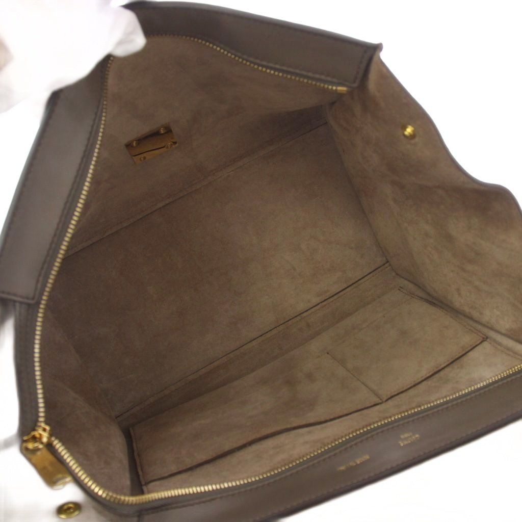 Celine Trapeze 2-Way Shoulder Bag Leather Red Gray JU an — view 6