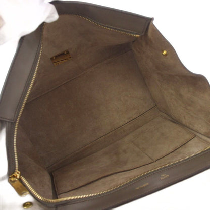 Celine Trapeze 2-Way Shoulder Bag Leather Red Gray JU an — view 6