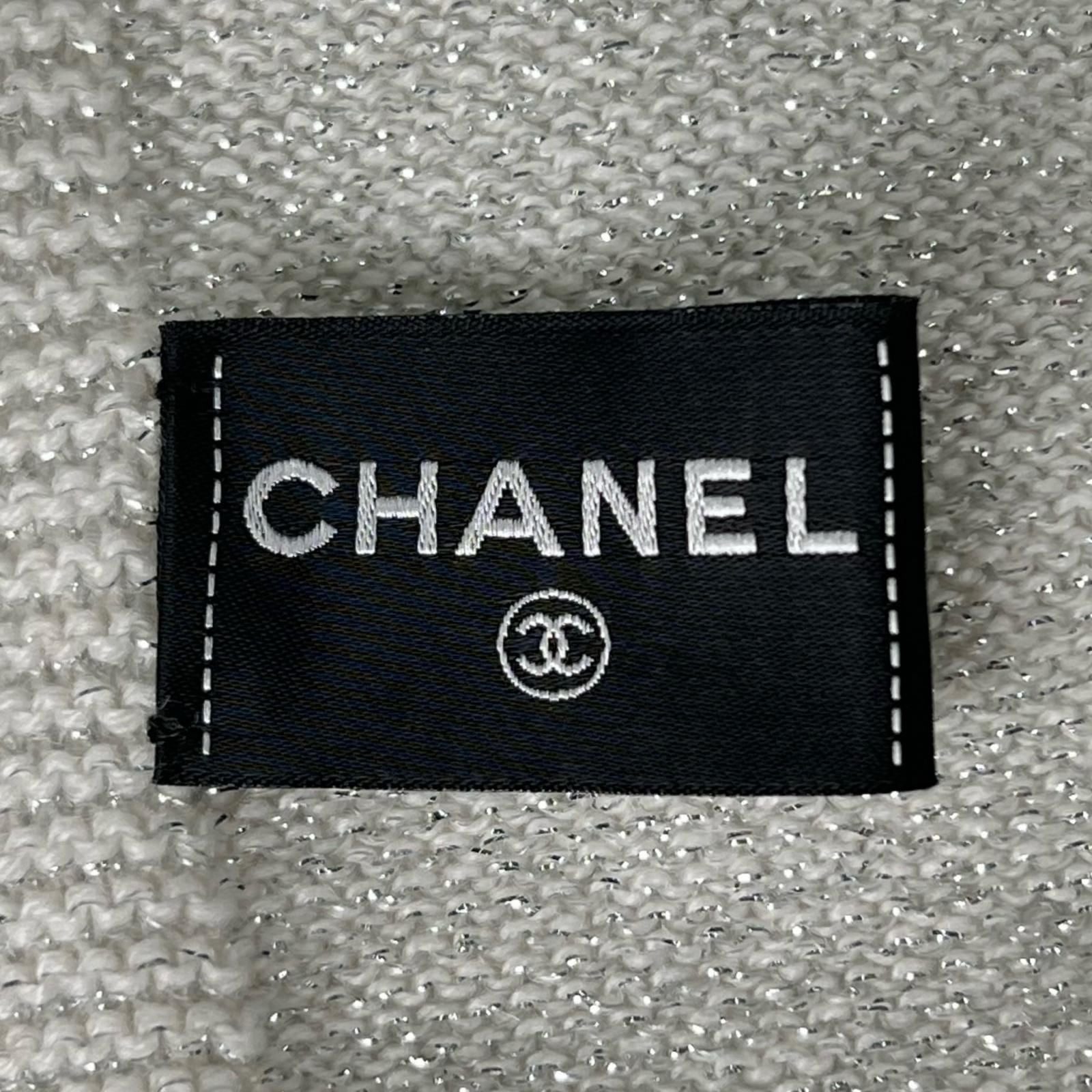 Chanel Cashmere Sequin Decoration Logo Scarf — view 5