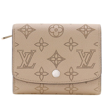 Louis Vuitton Portefeuille Iris Compact Monogram Mahina Gale Gray Bifold Wallet