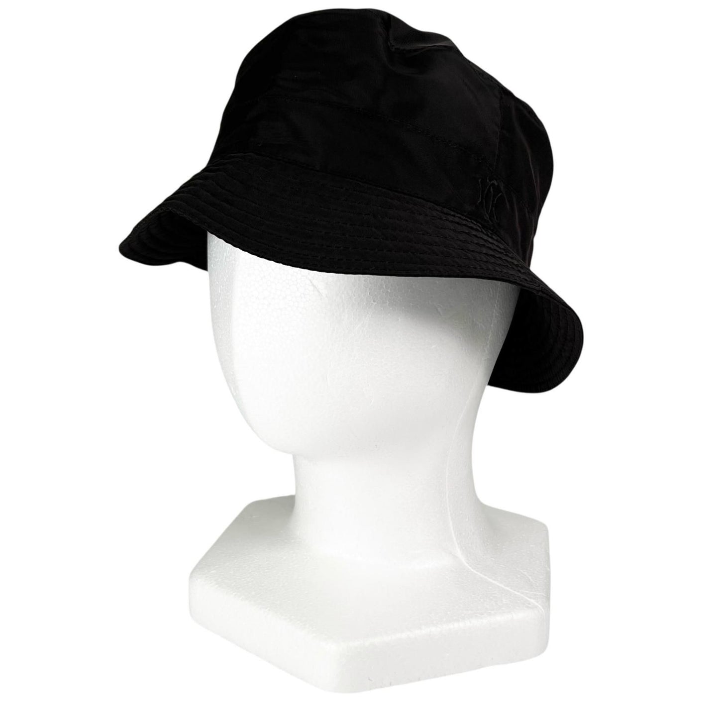 Hermes Motsch Lift Embroidery Nylon Bucket Hat Dark Brown 56