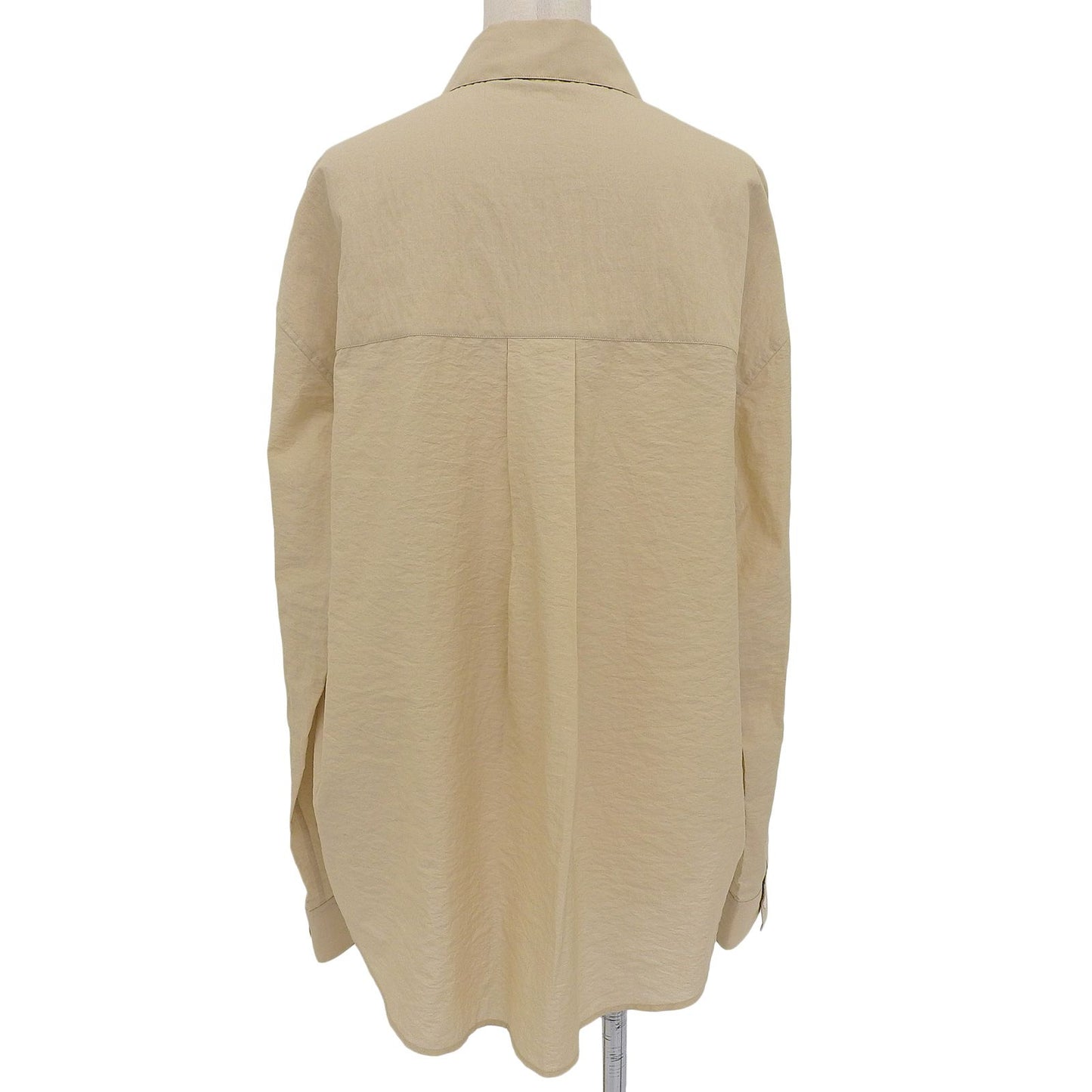 Loewe Paulas Ibiza Cotton Anagram Embroidery Long Sleeve Shirt Beige 38 — view 2