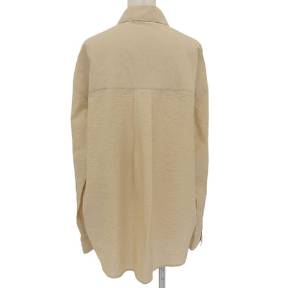 Loewe Paulas Ibiza Cotton Anagram Embroidery Long Sleeve Shirt Beige 38 — view 2