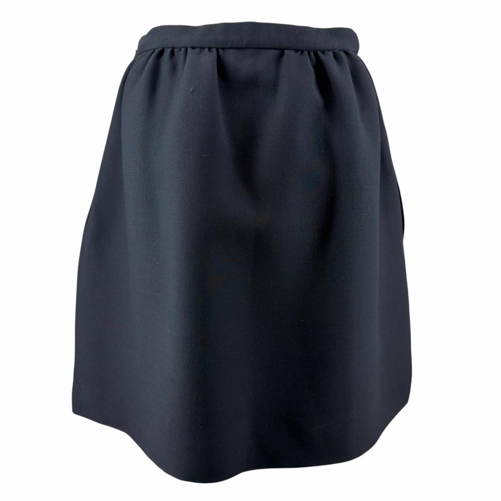 Dior Lining Silk 100% Mini Skirt Black 40 — view 3