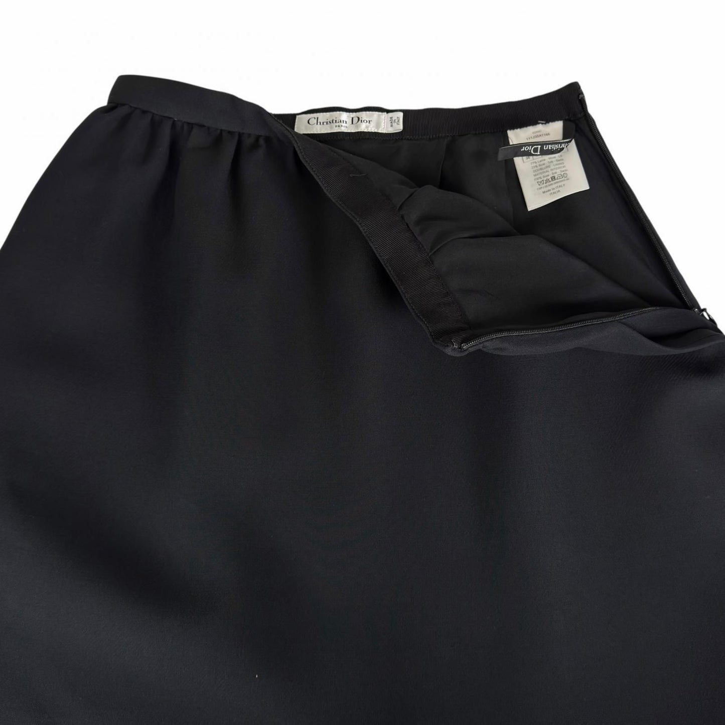 Dior Lining Silk 100% Mini Skirt Black 40 — view 5