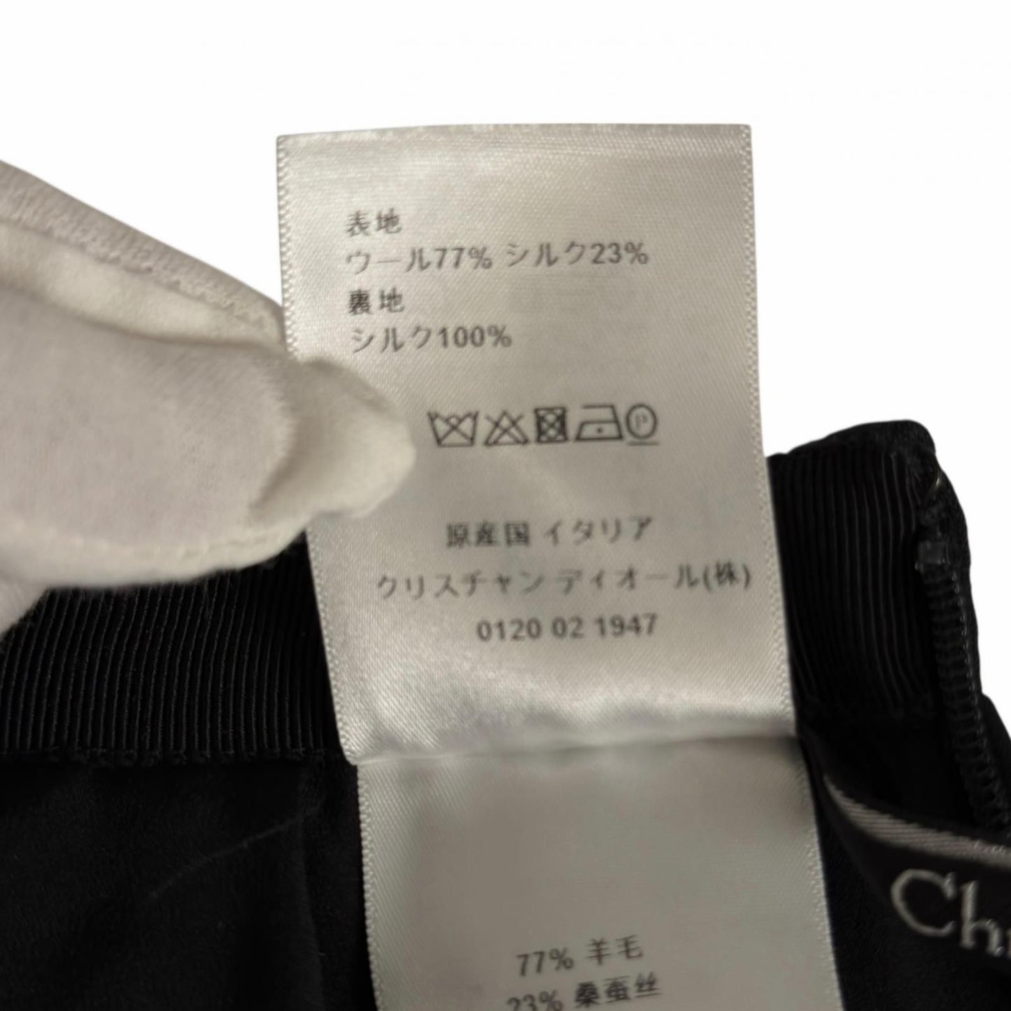 Dior Lining Silk 100% Mini Skirt Black 40 — view 9