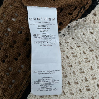 Max Mara Weekend Maxmara Cotton Crochet Cardigan with Belt Multicolor — view 6