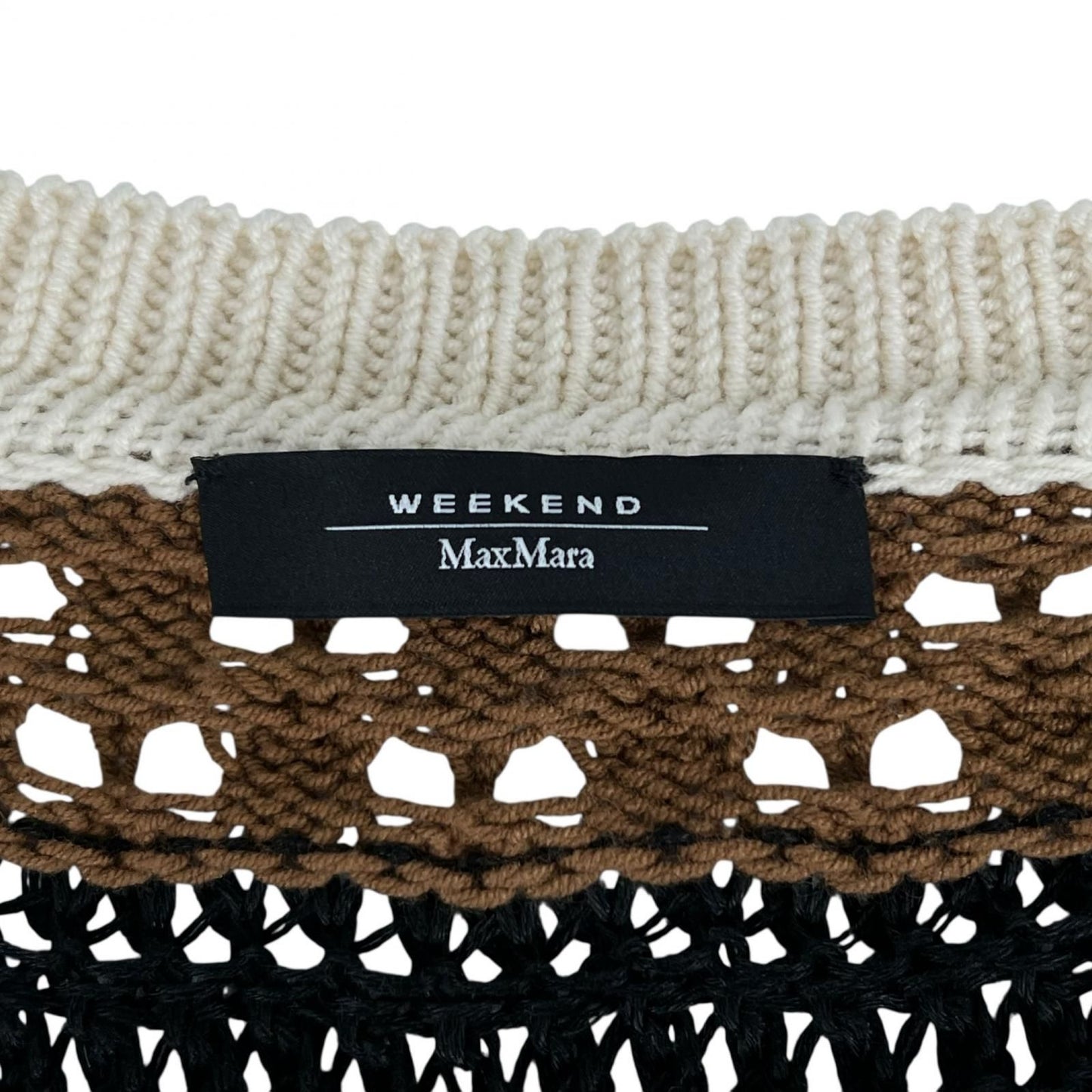 Max Mara Weekend Maxmara Cotton Crochet Cardigan with Belt Multicolor — view 5