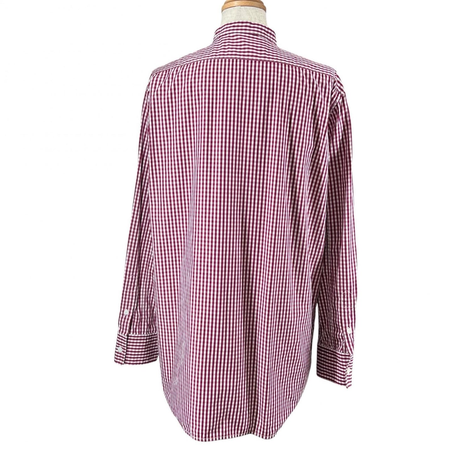 Celine Phoebe Philo Era Cotton 100% Gingham Check Logo Buttoned Long Sleeve — view 2