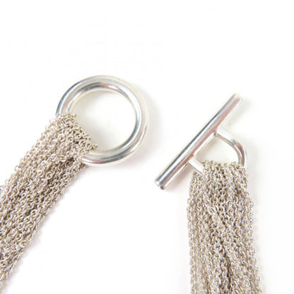 Tiffany & Co Open Heart Toggle Chain 925 10 Row Necklace Choker Silver — view 6