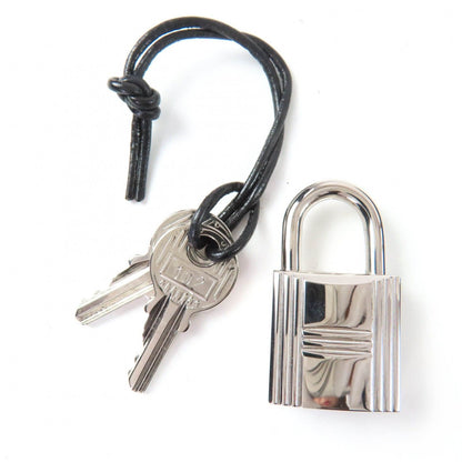 Hermes Her Line MM Silver Key with Cadena Series Canvas Tote Gray — view 8