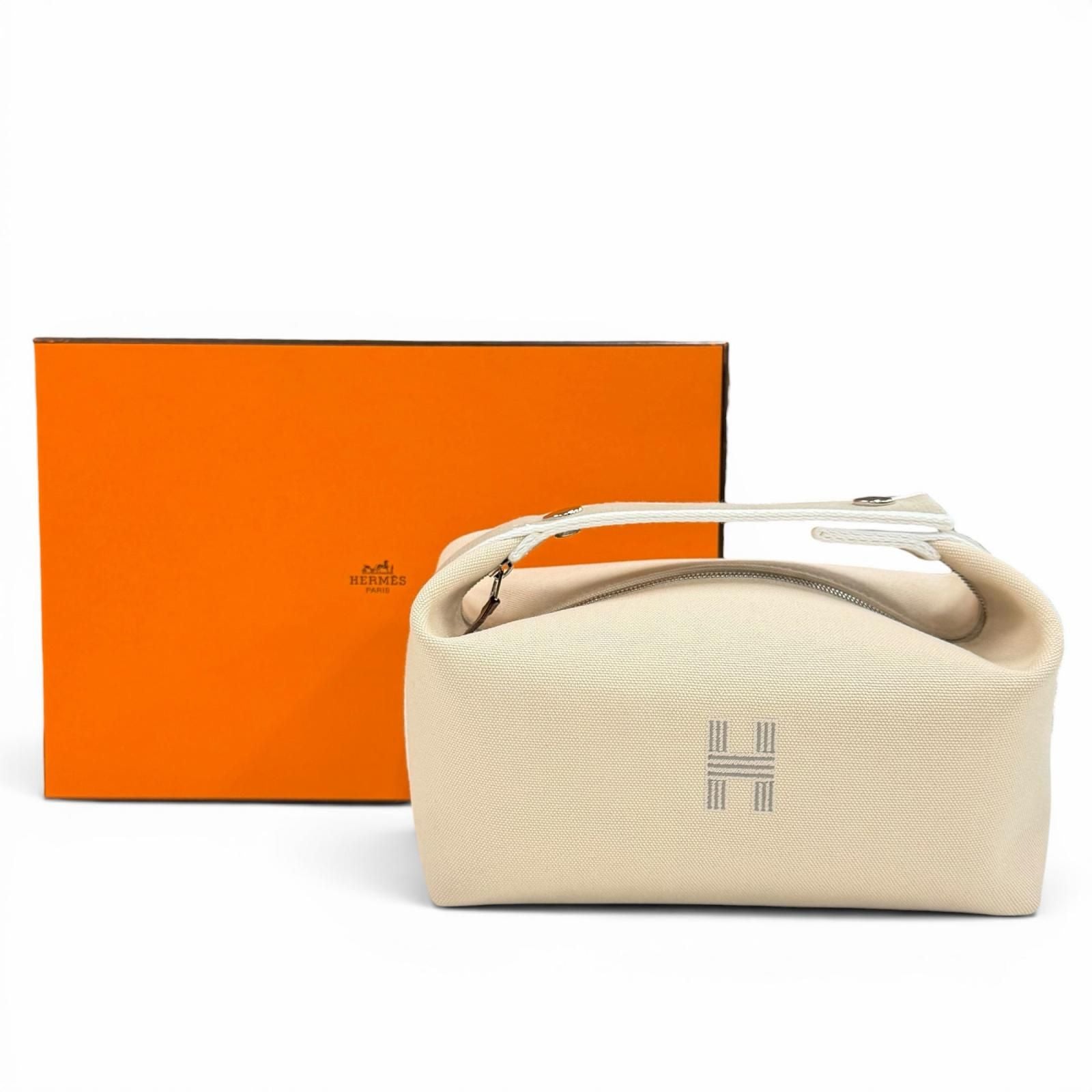 Hermes Bride-a-Brac PM Cotton 100% Natural Bath Pouch — view 2