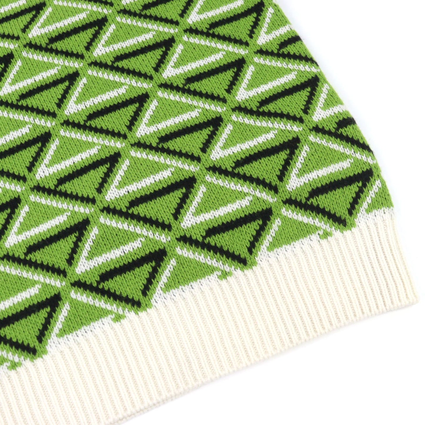 Prada Virgin Wool Cashmere 29% Logo Embroidery High Neck Knit Sweater Green — view 5