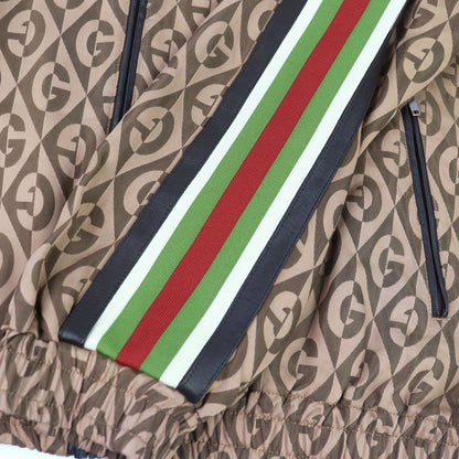 Gucci Lambus Side Line Leather Track Jacket Brown — view 8