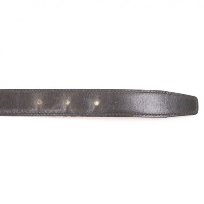 Hermes Vintage Martin Margiela Era Logo Gold Buckle Leather Belt Dark Brown 70 — view 4