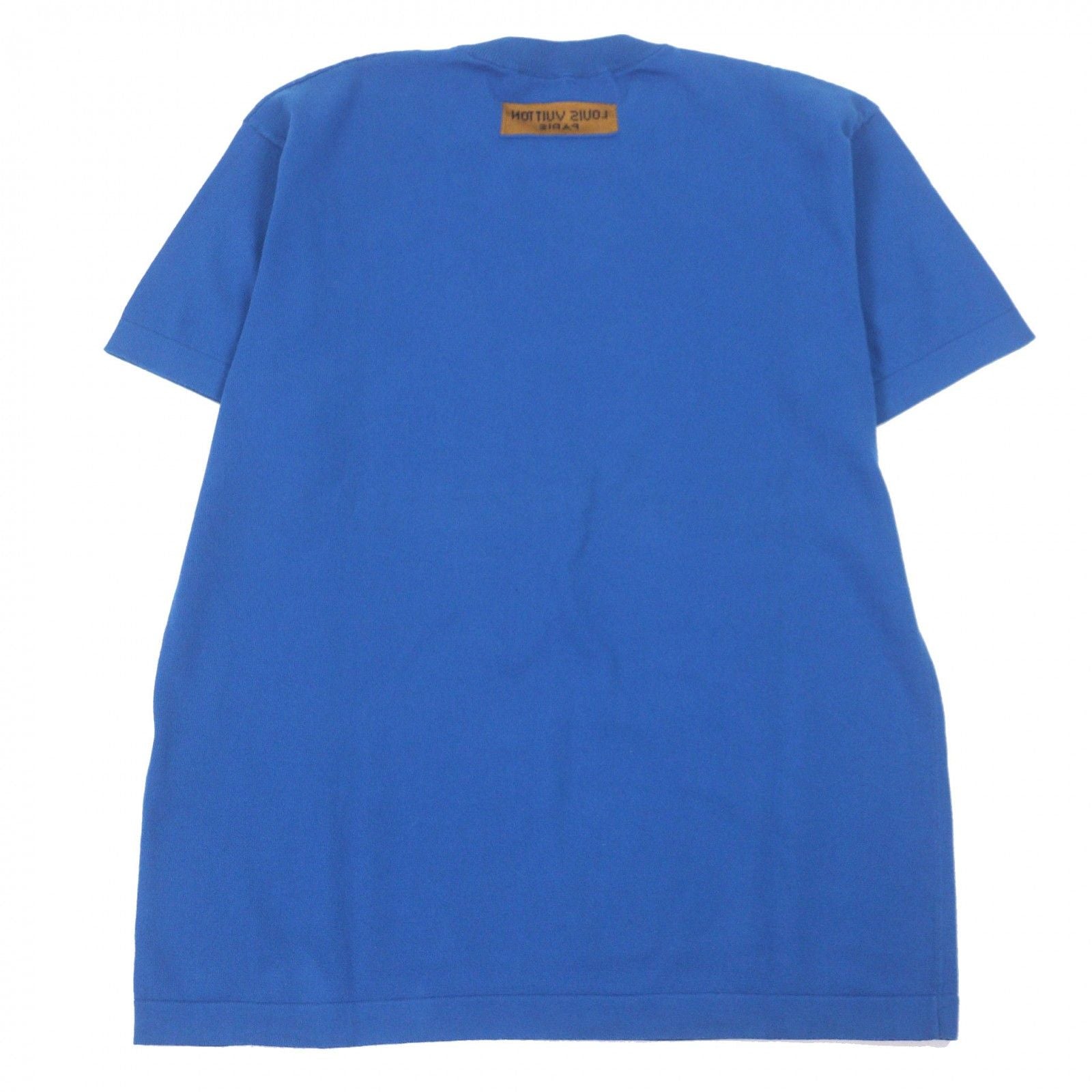 Louis Vuitton Cotton Silk Everyday Inside Out Short Sleeve Knit Blue Sweater — view 3
