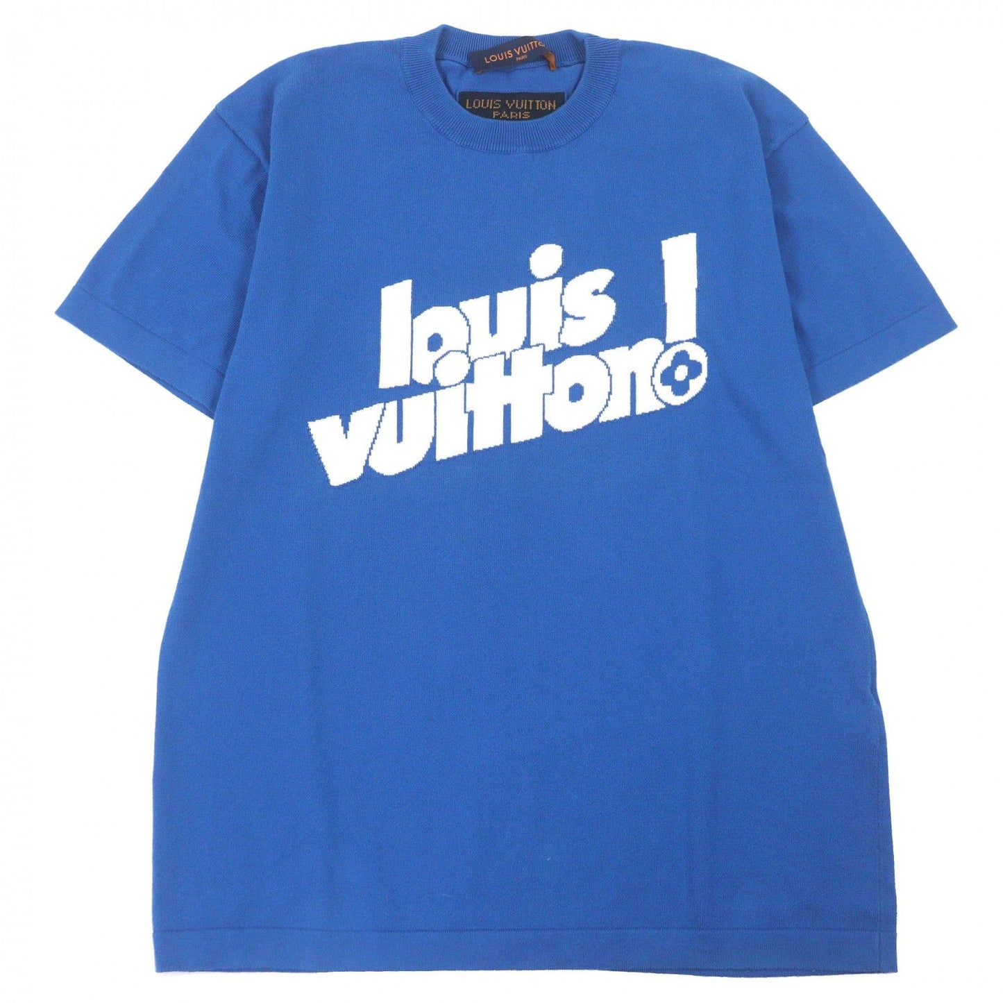 Louis Vuitton Cotton Silk Everyday Inside Out Short Sleeve Knit Blue Sweater