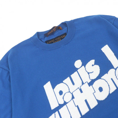 Louis Vuitton Cotton Silk Everyday Inside Out Short Sleeve Knit Blue Sweater — view 2