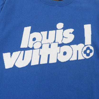 Louis Vuitton Cotton Silk Everyday Inside Out Short Sleeve Knit Blue Sweater — view 4