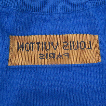 Louis Vuitton Cotton Silk Everyday Inside Out Short Sleeve Knit Blue Sweater — view 5