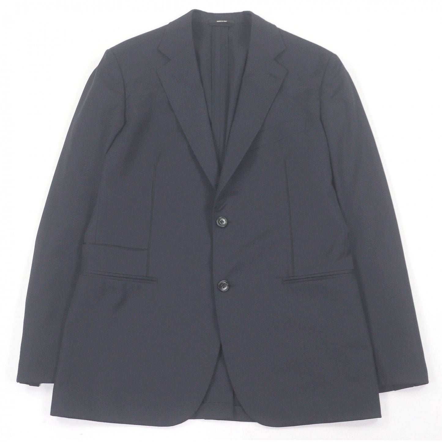 Hermes Silk Blend Single Tailored Jacket Leather Navy 50 Recommended