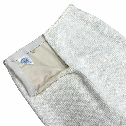 Gucci Wool Silk Blend Interlocking Tight Skirt White 40 — view 6