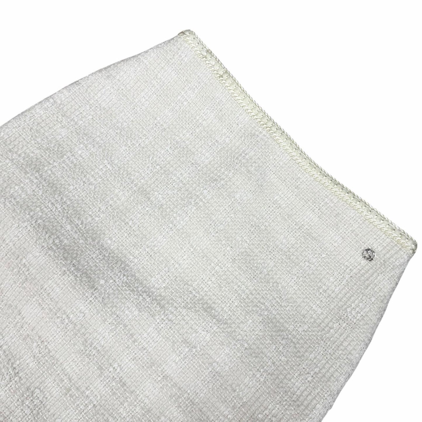 Gucci Wool Silk Blend Interlocking Tight Skirt White 40 — view 5