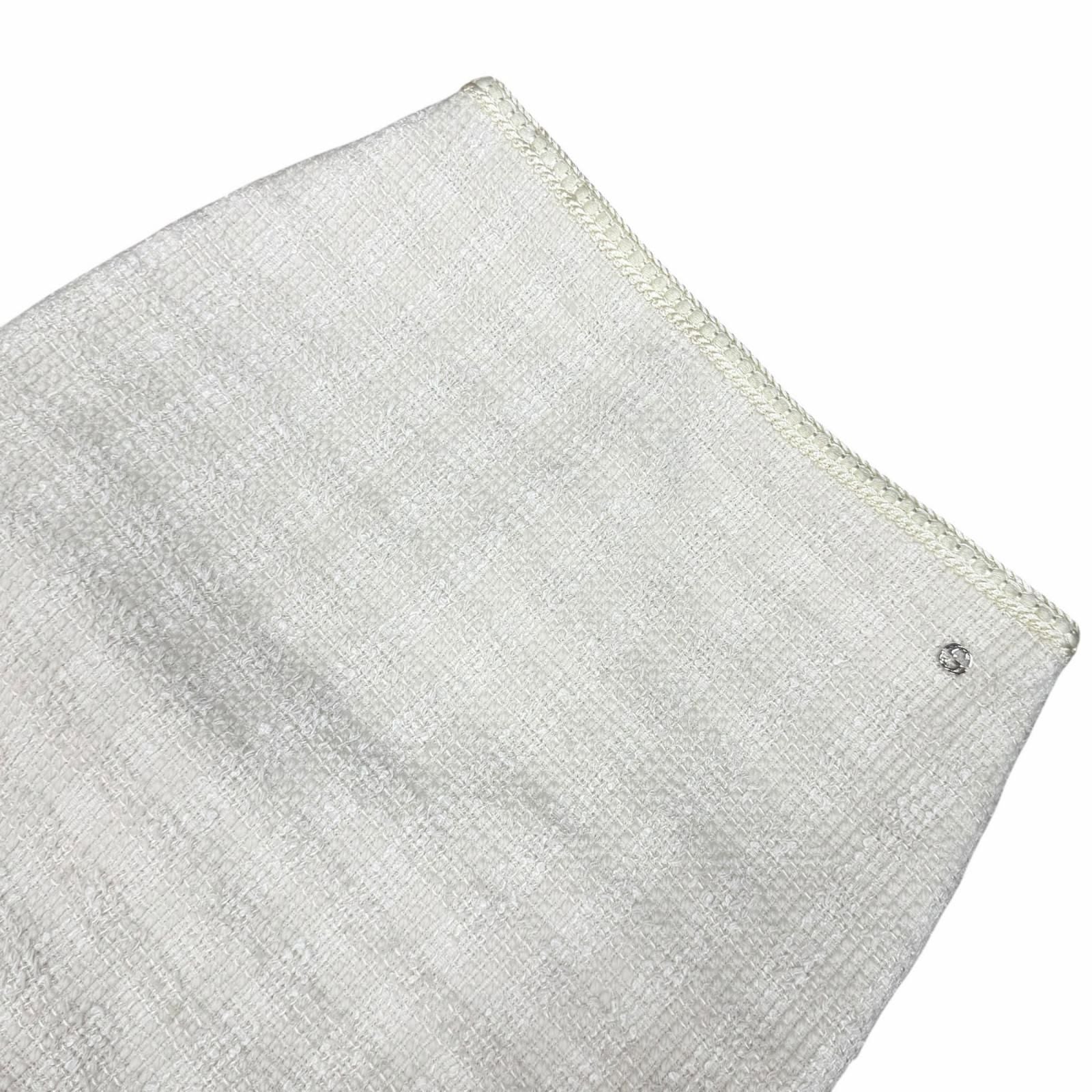 Gucci Wool Silk Blend Interlocking Tight Skirt White 40 — view 5