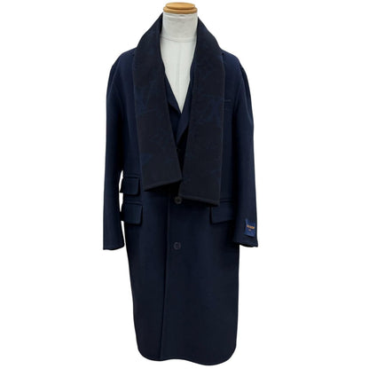 Louis Vuitton Monogram Giant Hooded Scarf Wool Chesterfield Coat
