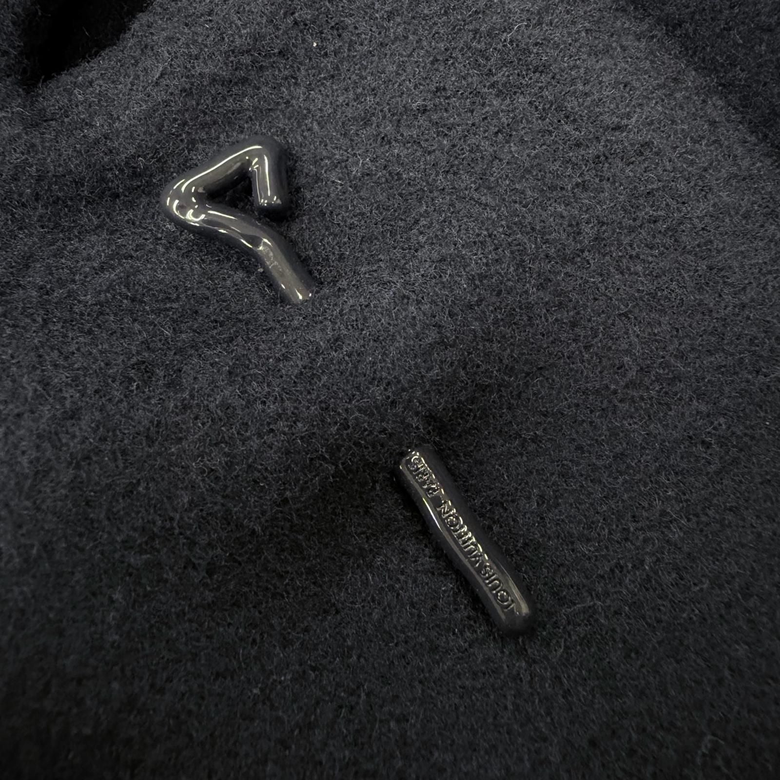 Louis Vuitton Monogram Giant Hooded Scarf Wool Chesterfield Coat — view 7