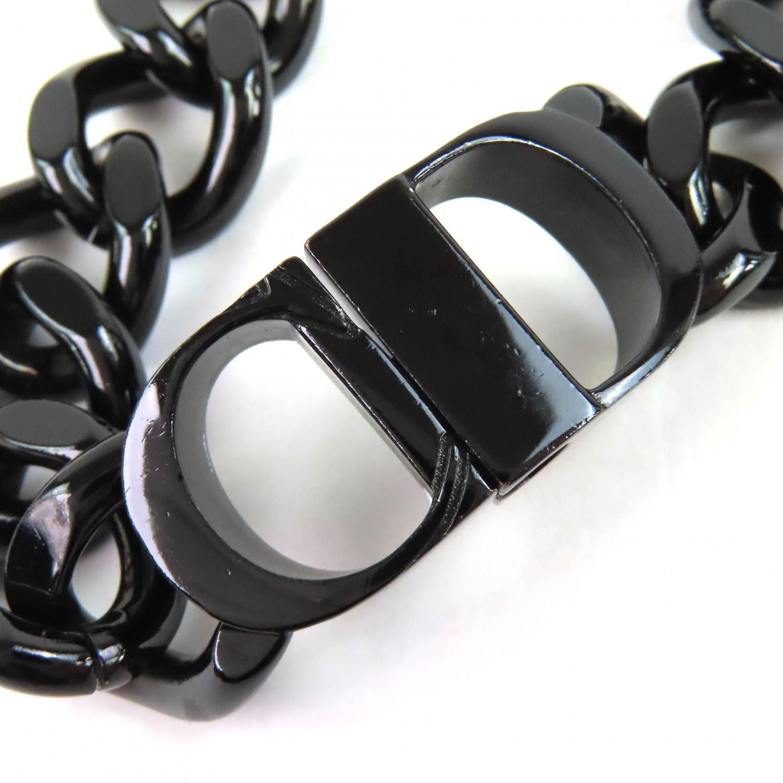 Dior CD Icon Chain Link Bracelet Black Recommended — view 4