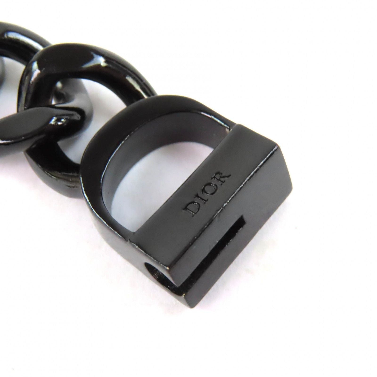Dior CD Icon Chain Link Bracelet Black Recommended — view 6