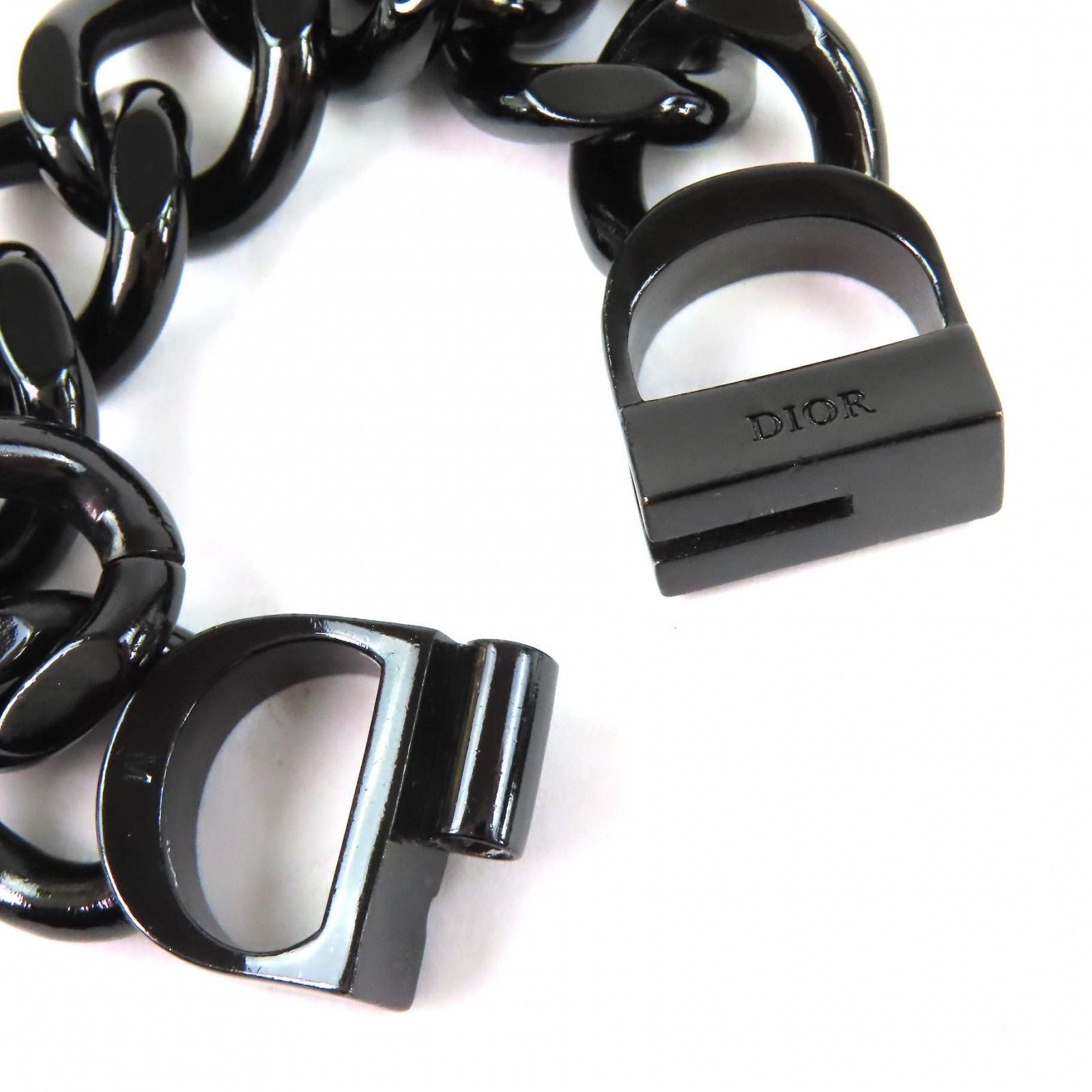 Dior CD Icon Chain Link Bracelet Black Recommended — view 5