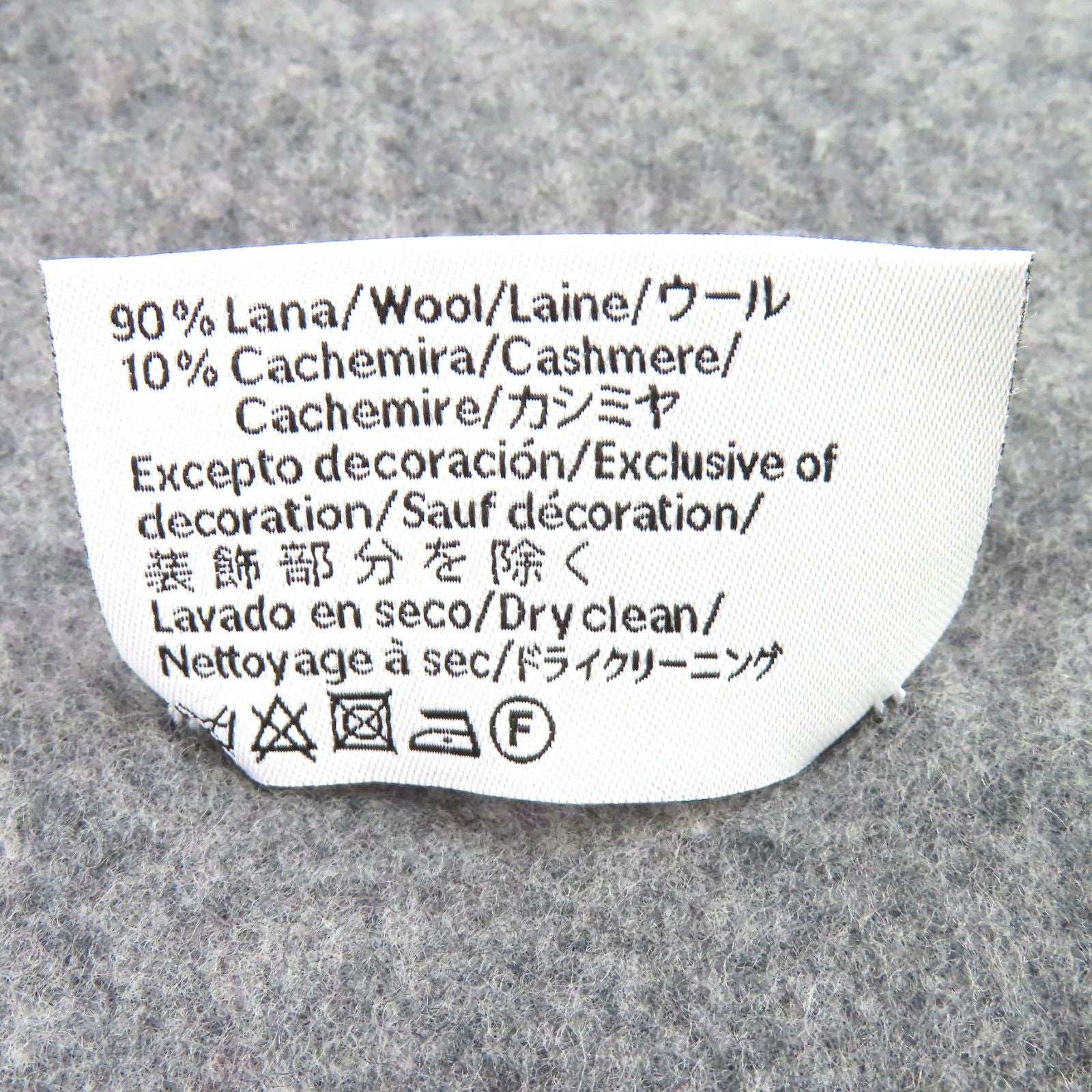 Loewe Wool Cashmere Anagram Embroidery Fringe Long Scarf Gray Red Recommended — view 8