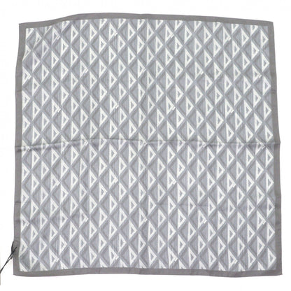 Dior Homme Silk 100% CD Diamond Pocket Square Scarf Handkerchief Gray — view 2