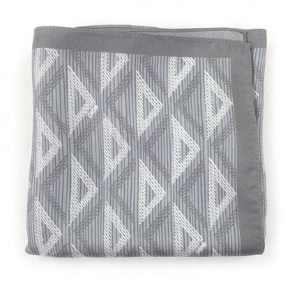 Dior Homme Silk 100% CD Diamond Pocket Square Scarf Handkerchief Gray