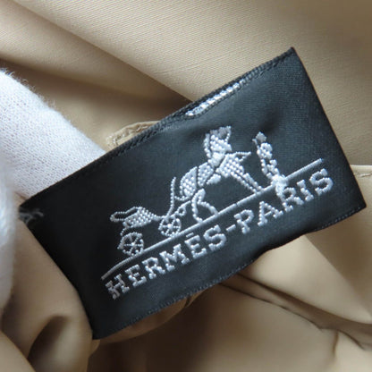 Hermes Bolide Pouch Cotton 100% Leather Logo Embroidered Zip Natural — view 9