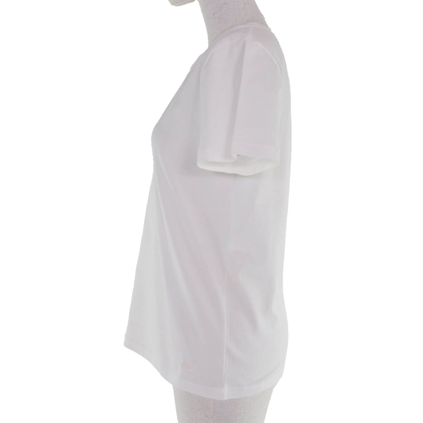 Celine Cotton 100% Triomphe Embroidery Short Sleeve T-Shirt White — view 2