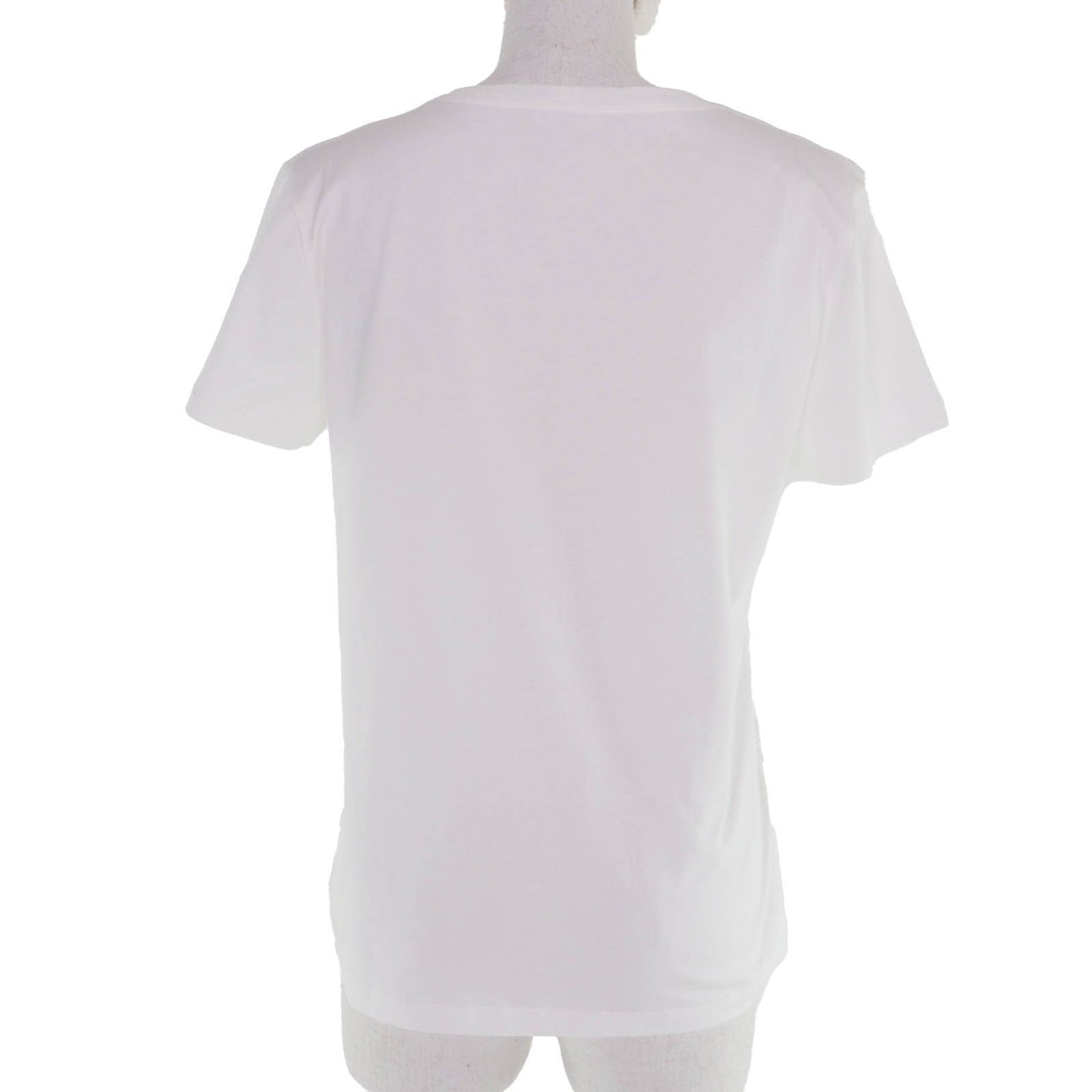 Celine Cotton 100% Triomphe Embroidery Short Sleeve T-Shirt White — view 3