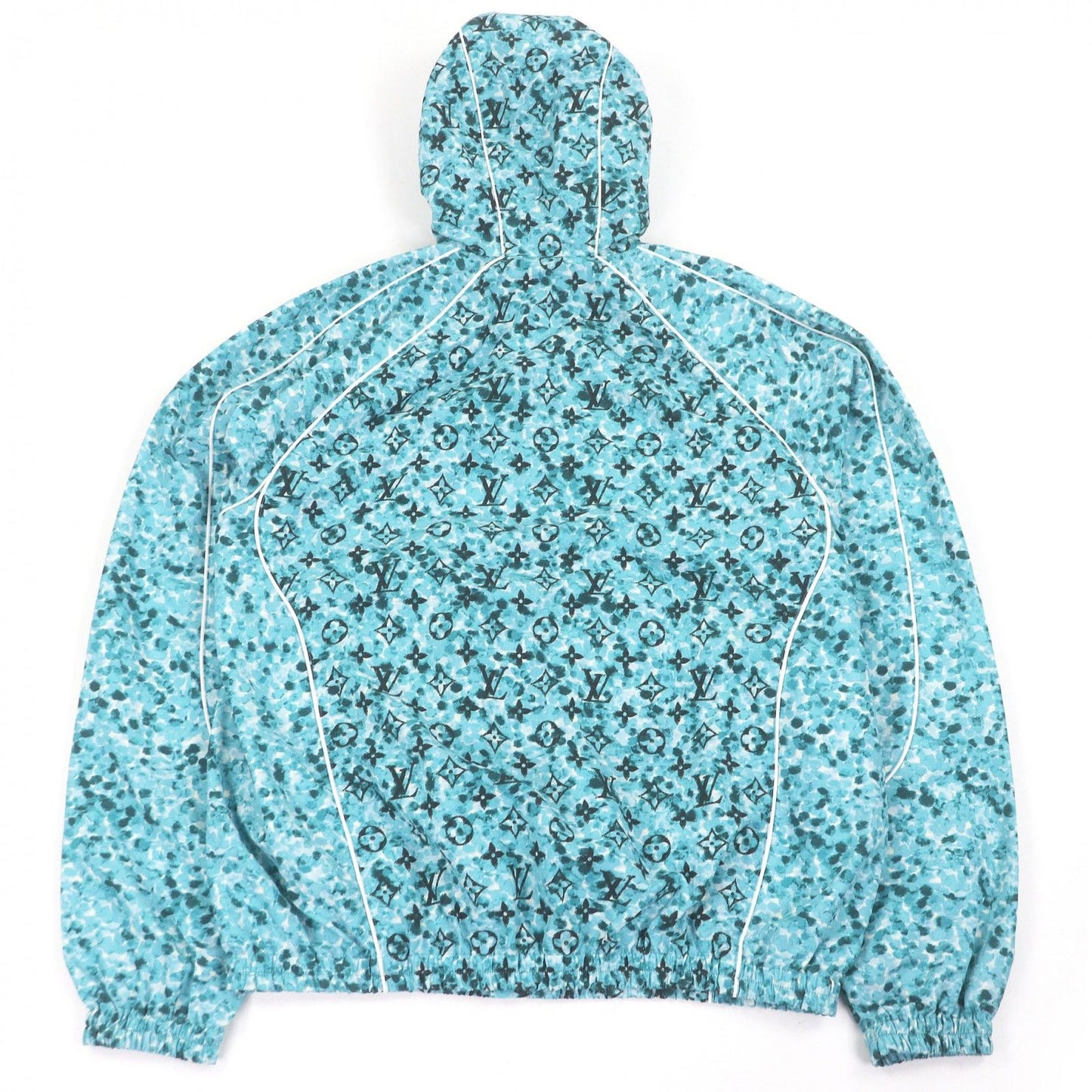 Louis Vuitton Monogram Printed Windbreaker Jacket Blue 48 — view 4