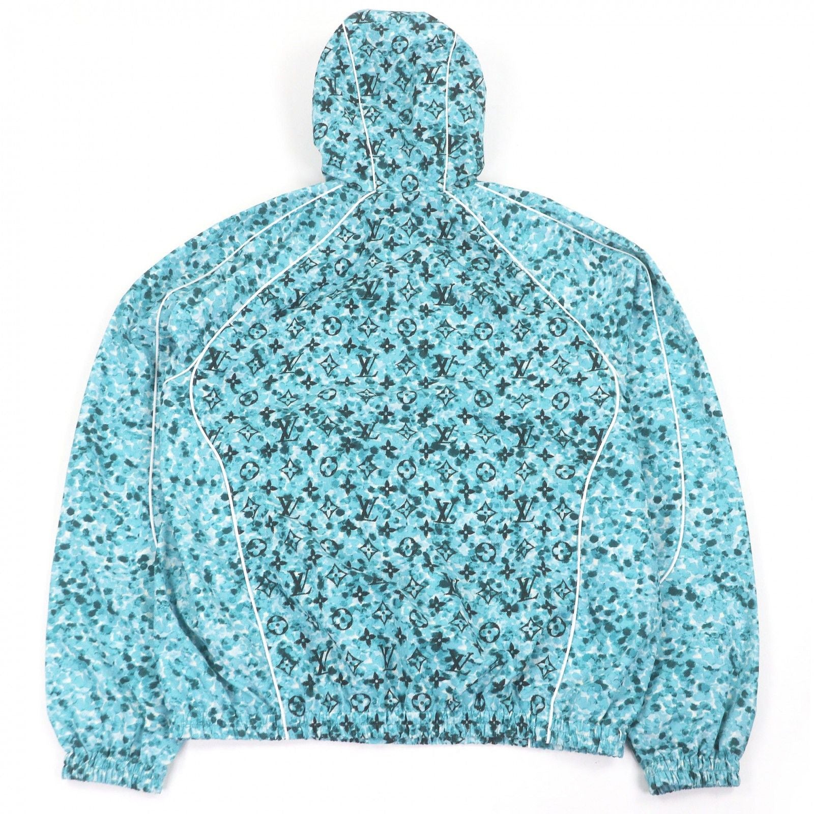 Louis Vuitton Monogram Printed Windbreaker Jacket Blue 48 — view 4