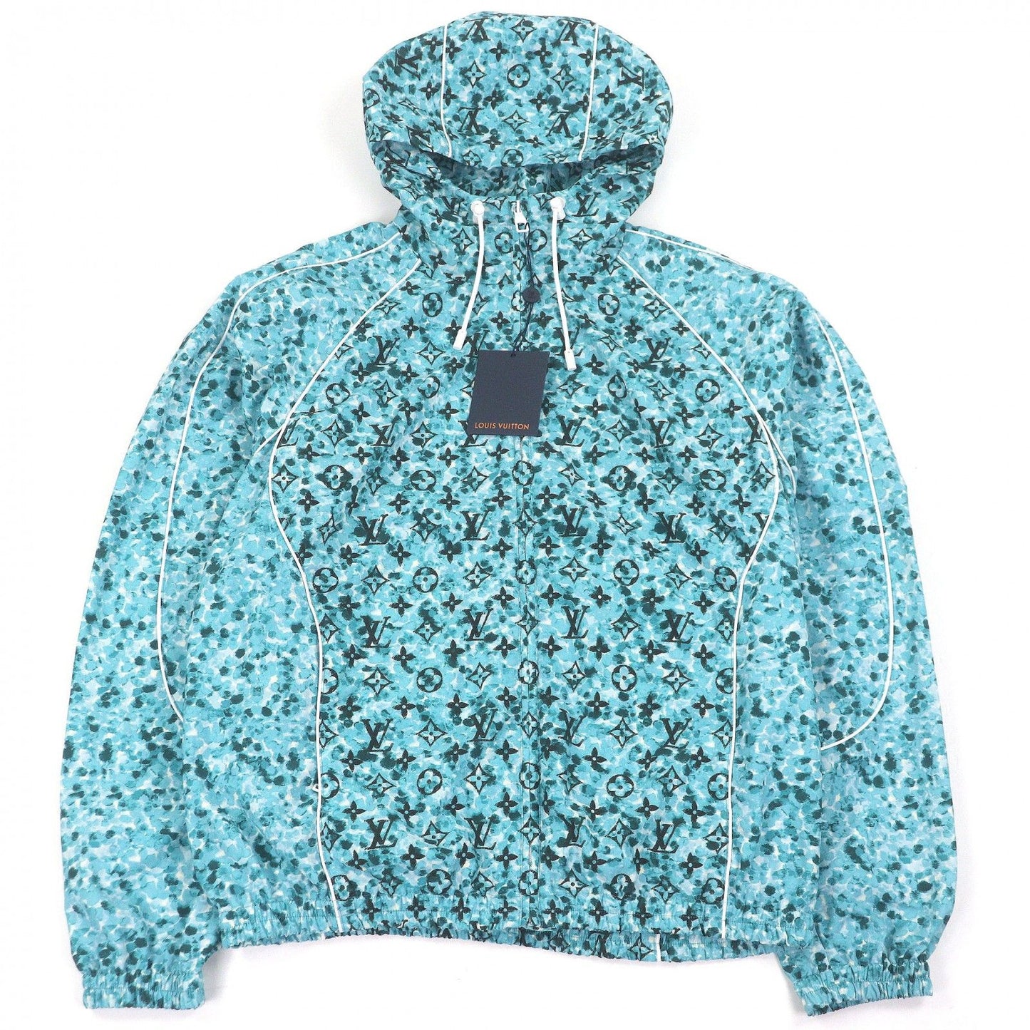 Louis Vuitton Monogram Printed Windbreaker Jacket Blue 48